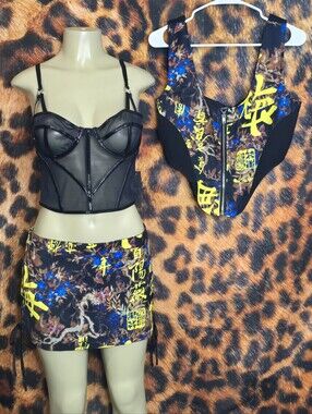 Dolls Kill/Fashion Nova Top/Skirt Set Bundle (Size L)